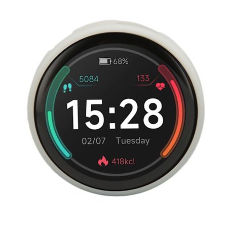 1,28 tommer rund LCD-modul Dual Core CPU 100mA 5V 240x240 IPS Touch Screen WIFI Bluetooth udviklingskort hvid