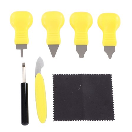 Verktygsset för att ta bort klockbaksida, bändverktyg för boettöppnare med diverse bändknivar och rengöringsduk, klockreparationssatser för effektivt 