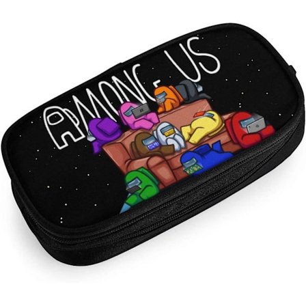 Multifunksjonell pennal - Stor kapasitet pennpose - 2 rom oppbevaringspose med glidelås for gutt jente skoleartikler