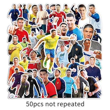 2-PACK 50 STK Fotbollssportklistermärken RONALDO Klistermärken Barnpresenter