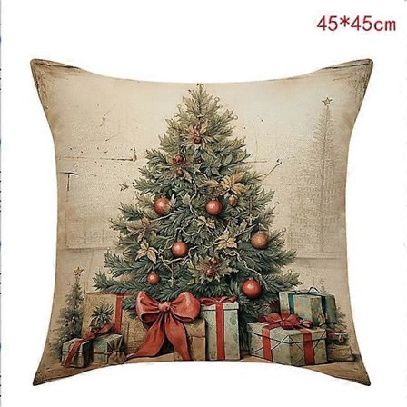 45cm Juleputetrekk Julenissen Snømann Juletre Putetrekk God Jul Dekor Til Hjemmet 2024 Noel Dekor