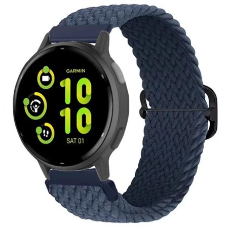 20/22mm Nylon Flätad Loop Rem kompatibel Garmin Forerunner 265 55 965 165 Sportarmband Garmin Venu 3/2 Vivoactive 5 Armbandsbälte