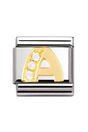 LETTERS 18k Gold and CZ A