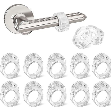 12 stk. silikone dør anti-dørhåndtag beskyttelse væg dør og vindue møbelhåndtag, fleksibel [DB]