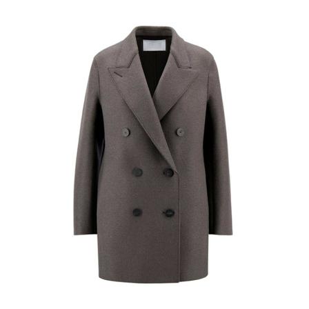 Harris Wharf London, Slouchy Peacoat Pressed Wool Grijs, Dames, Maat:M