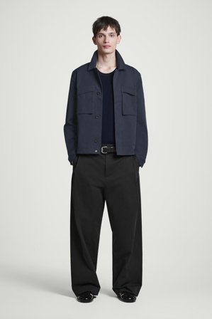 COS Homme Surchemise Workwear En Sergé De Coton in Bleu