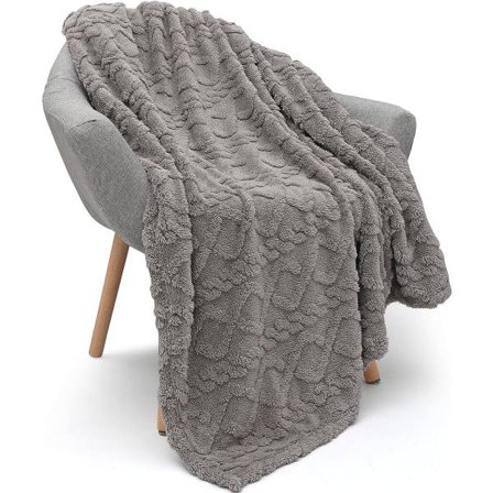 IC Sherpa-fleece-peitto 3D-kuvio - Tyylikäs, superpehmeä, pörröinen, lämmin, mukava, plyysi, pörröinen sohvalle, olohuoneeseen, sänkyyn - Kaikki, 50" 