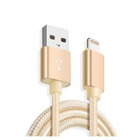 Parti med 10 modstandsdygtige ladekabel 1 meter oplader til iPhone SE 2020 4,7" Guld farve - Yuan Yuan mærke