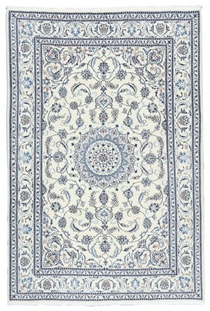 Annodato A Mano Nain Tappeto 202X300 Di Lana Grigio/Verde