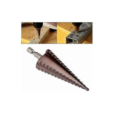 Trinnbor 4-32mm 1/4" Hex Skaft 15 Størrelser M35 Koboltbelagt Trappebor Sag for Metall