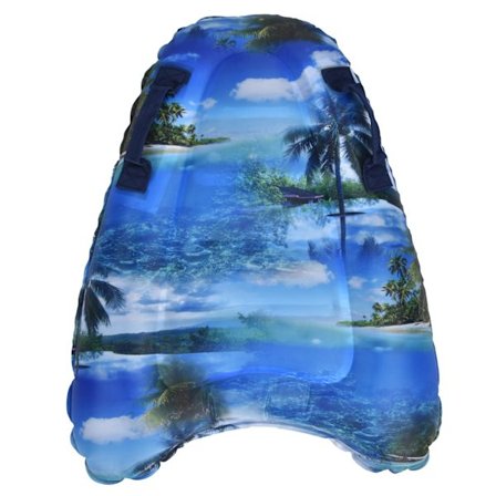 Bärbar uppblåsbar flytande bräda simbassäng strand bodyboard för barn vuxna strandmönster