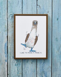 Kirjontapakkaus Taulu I like to move it...-Permin