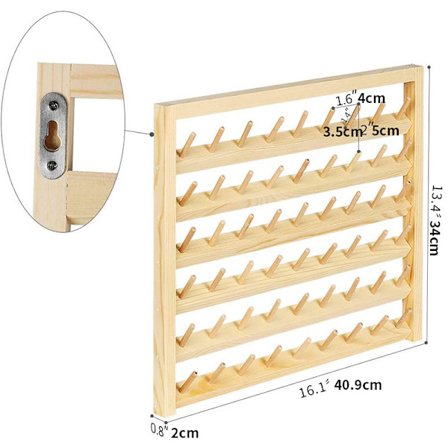 Trådsnelleholder i tre, multifunksjonell bomullsspoleholder, slitesterkt trådstativ - Perfekt