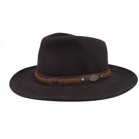 MJM Hats - Bruin western Hoed - Freedom Wool Felt Dark Brown Western @ Hatstore