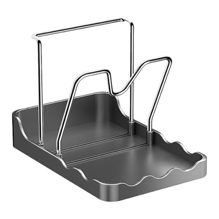 Grytelokk Organizer Stativ Panne Organizer Stativ For Kjøkken Benkeplate Plassbesparende Karbonstål Grytelokkholder Med Avtakbart Dreneringsbrett