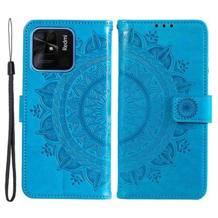 Xiaomi Redmi 10c Mandala Plånboksfodral - Blå Blå