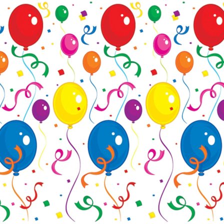 Balloner & Konfetti Baggrunds Dekoration (1 stk.) (1/Pkg)