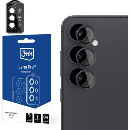 3MK Galaxy S25 Pro HybridGlass Kameralinsedæksel - Sort