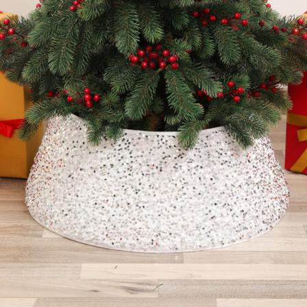 Sequin Juletræ Girth Base Dekorationer rund Træ Girth White 40*60*20cm