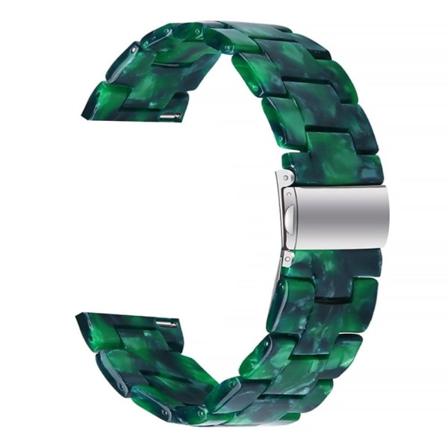 Samsung Galaxy Watch 4 Classic (44mm) / (40mm) klockarmband i coolt resin - Matt Svartgrön Grön