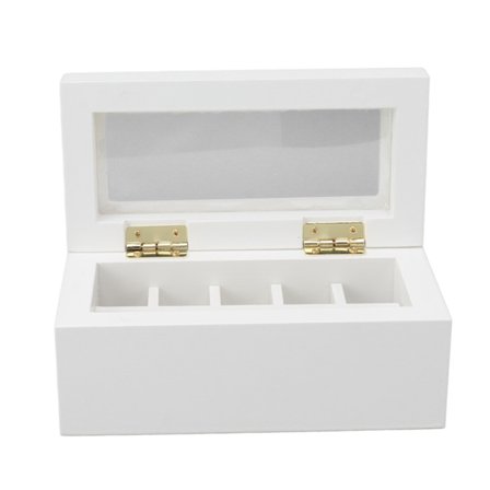 Æterisk olie opbevaringsboks i bambustræ med 10 rum organizer beholder