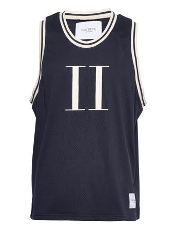Courtside Mesh Tank Top T-shirts Sleeveless Navy Les Deux