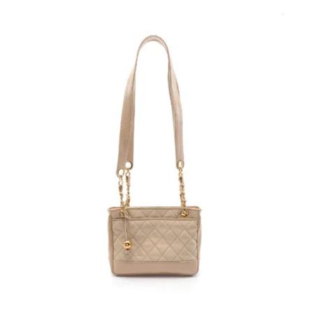 Chanel Vintage Pre-owned Shoulder Väska beige, Dam Vintage Väskor, Dam, Storlek: ONE SIZE