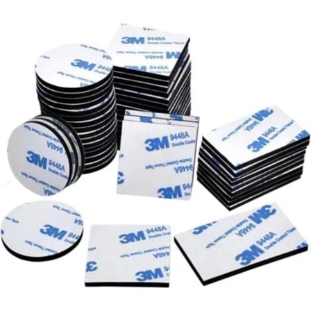 Ekstra sterk dobbeltsidig skumteip For gulv, dører, plast, glass og metall Kraftig svart monteringspute