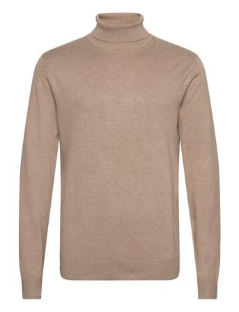 Mélange Roll Neck Knit Beige Lindbergh