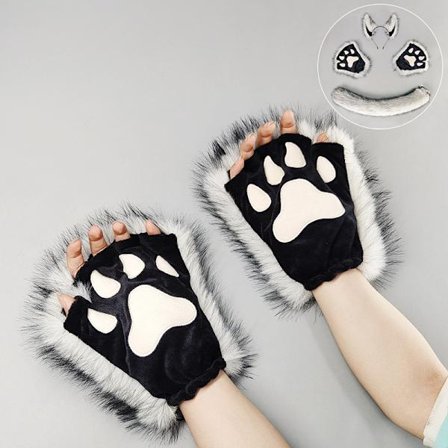 Halloween vævet danse varulv dyre øre hoveddekoration kostume rekvisitter ulve øre pandebånd dyre klo handsker ulve hale kostume_tfrf