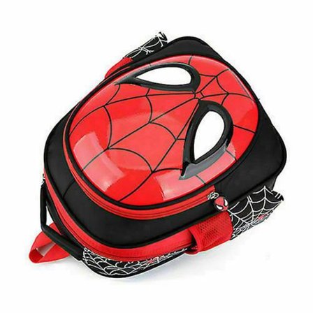 3D Vanntett Spiderman Ryggsekk Barn Barn Skole Ryggsekk - Svart Y