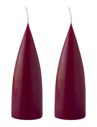 Hand Dipped C -Shaped Candles, 2 Pack Home Decoration Candles Block Candles Rød Kunstindustrien