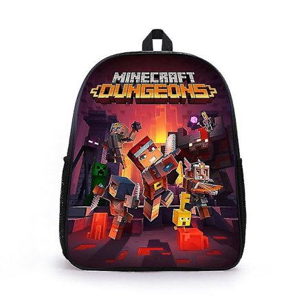 Minecraft Print Ryggsäck Stor kapacitet högkvalitativ ryggsäck
