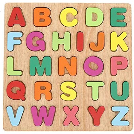 Ritoeasysports Rakennuspalikkalauta Puinen Numerot Aakkoset Yhdistävä Rakennuspalikkalelu Varhaiskasvatus Lasten Lelu (Isojen Kirjainten 