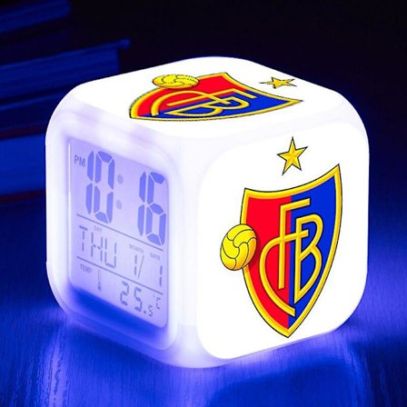 Världscupen Fotbollsklubb Digital Väckarklocka, Färgglada Lampor Väckarklocka Fyrkantig Klocka Tillgänglig Lämplig USB-laddning, Bästa Presenten För 