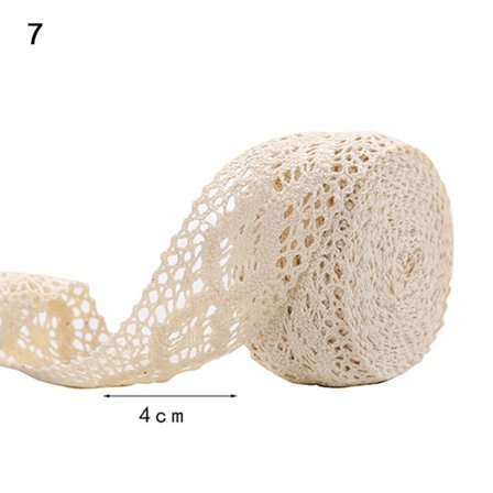 Hæklet blondebånd i bomuld 7 7