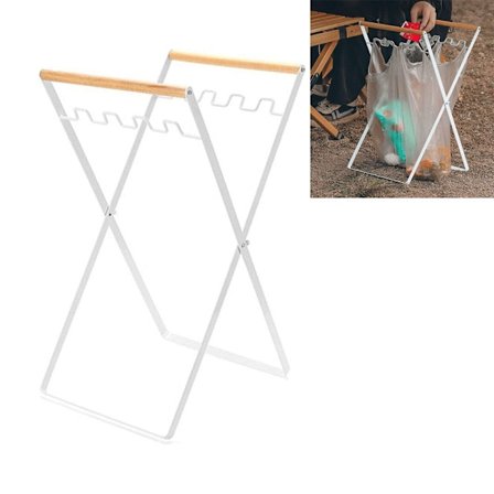 (Musta) Taitettava roskapussi ripustukseen, retkeilyroskapussi, ulkoilma-piknik-säilytysteline, keittiön roskapussin pidike