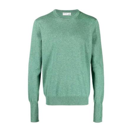 Ballantyne Round-neck Strik Grøn, Herre Strik, Størrelse: 2XL