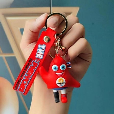 2024 Paris OL-maskot The Phryge minnesnøkkelring - 1 stk. - Velkommen til venstre hånd