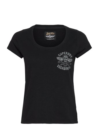 Superdry | Lo-Fi Biker Scoop Neck Tee | 38