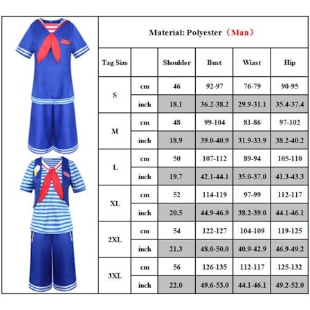 Stranger Things Kvinner Cosplay Festklær Marineblå Uniform Kostyme