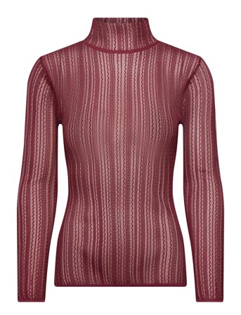 Malina | Zelie Sheer Knitted Turtleneck Top | XS