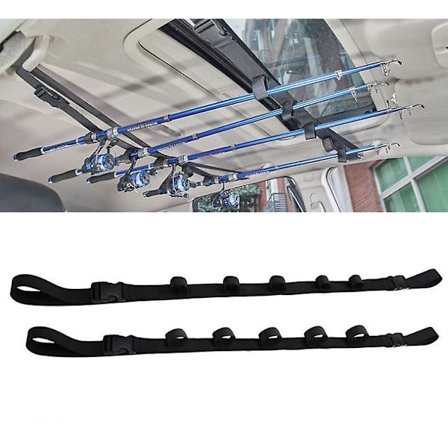 Fiskestavsbeslag til bil - Justerbar strop til montering i loftet