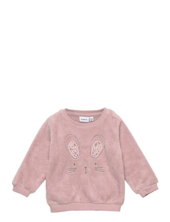 Nbfnola Ls Teddy Sweat Sweat-shirt Genser Beige Name It