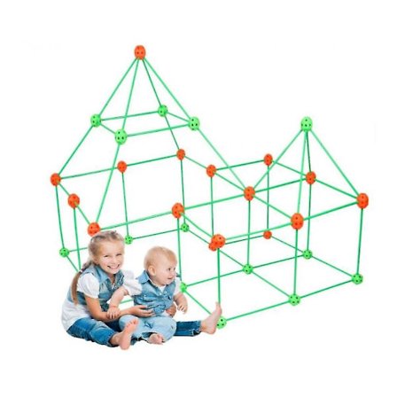 Byggesæt til Fortbygning for Børn DIY Bygning af Fort Bygning af Slotte