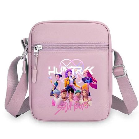 K-Pop Tegneserie Printet Lille Firkantet Taske 2025 Ny Trendy Farve Skuldertaske Sød Pige Crossbody Taske