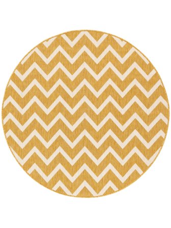 Innen-/Outdoor-Teppich Waschbar Klein Capri - Gelb Ø 150 Im Modernen Stil