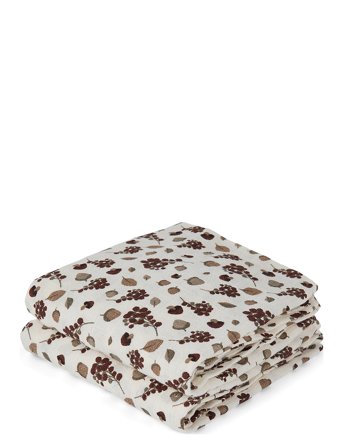 Nuuroo Bao Muslin Cloth 2-Pack With Print - White - ONE SIZE