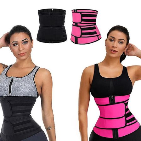 Vyötärömuotoilija Vyö Naiset Sauna Puku Hiki Vyö Valmentaja Hoikka Cincher Vartalonmuotoilija Ruusunpunainen