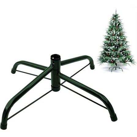 Foldbare juletræsfødder i jern med skruer til festdekoration Metalstangholder Kunstigt juletræsfod (30 cm, Ø1,9 cm){F2}